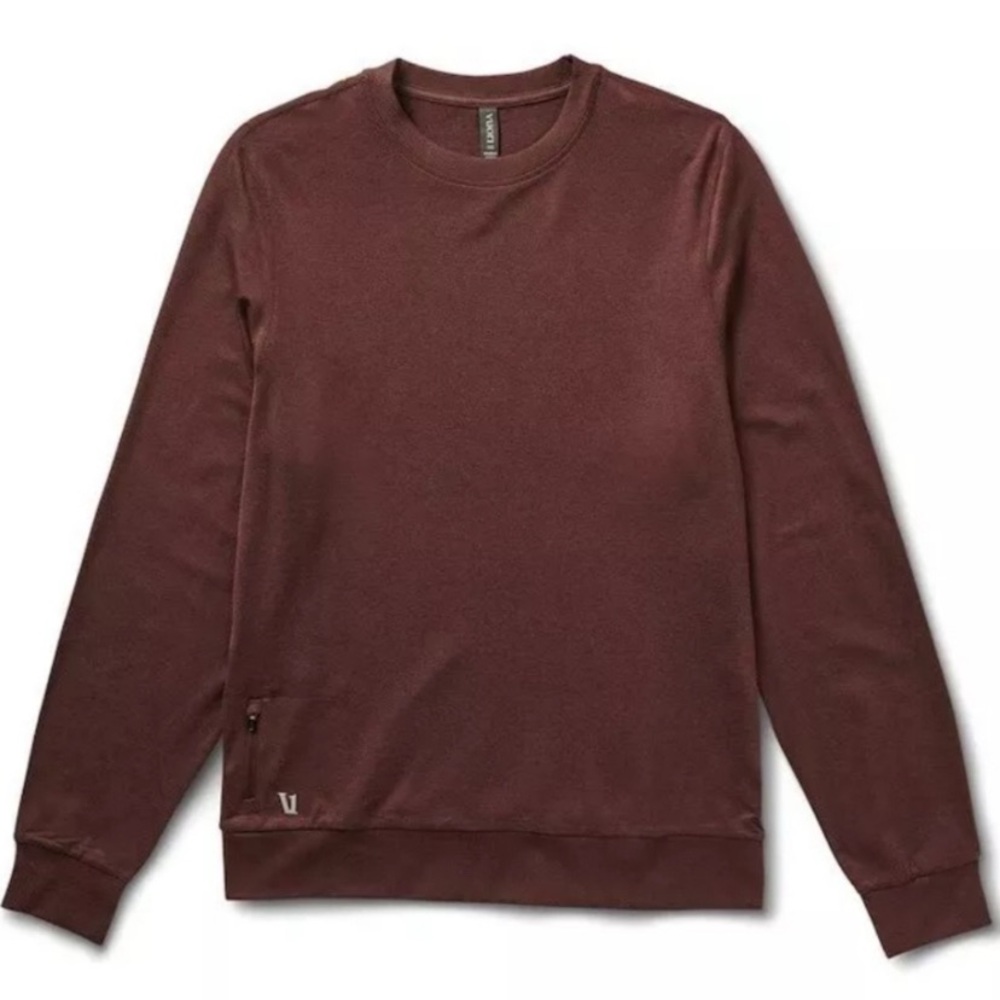 Vuori Burgundy Mens Ponto Performance Crew